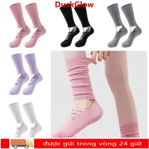 Tất tập Yoga DUSKGLOW, Tất Cotton thấm hút mồ hôi, Tất đeo chéo thoáng khí dạo phố Harajuku thông thường