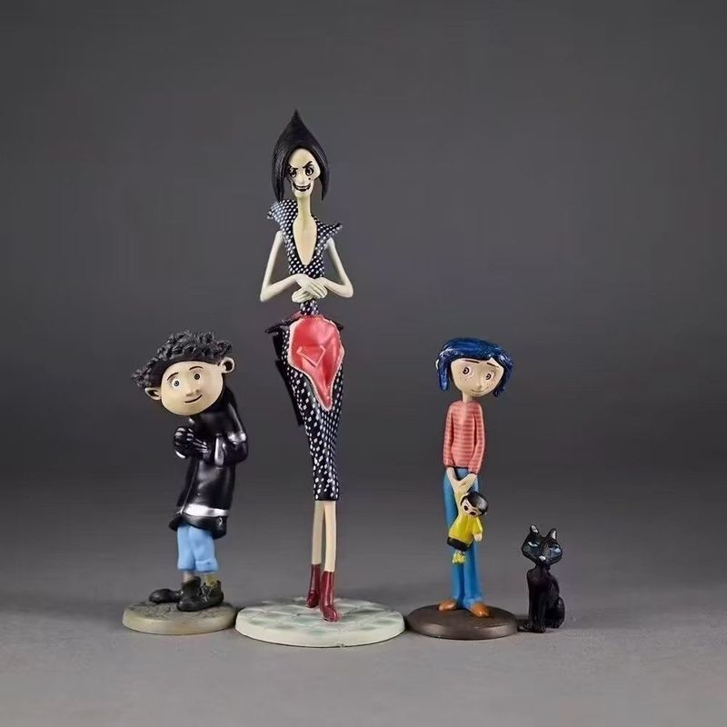 Bộ ma nội địa Mẹ Coraline Caroline / Mẹ ma / Nobi + Mô hình đóng hộp trang trí mèo đen