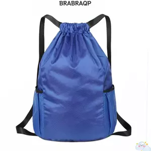 Túi tập thể dục thể thao BRABRAA, Ba lô dây rút chống mài mòn nhẹ, Túi mua sắm màu trơn chống nước bền bỉ Bơi lội