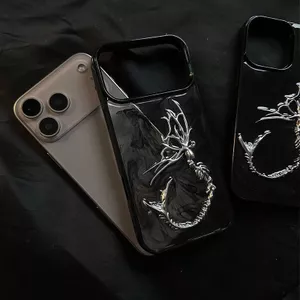 Hàng sẵn có Cánh nàng tiên cá nhòe Thích hợp cho vỏ điện thoại iPhone17promax Niche Creative Thích hợp cho iPhone16Pro Chống va chạm toàn diện chống va chạm chống va chạm