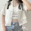 Áo khoác ngắn tay Blazer nữ phong cách ngắn 2025 Áo khoác ngắn tay mùa xuân 6.23