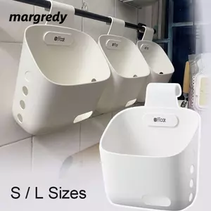 Giá để đồ MARGREDY, Giỏ đựng đồ treo bằng nhựa, có thể thoát nước tại nhà Lưu trữ phòng tắm treo tường Nhà sắp xếp lưu trữ tại nhà