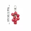 QEARY Berry Túi Charm, Chunky Hạt Thực Tế 3D Trái Cây Đỏ Móc Chìa Khóa, Trang Sức Trái Cây Dễ Thương Acrylic Bền Phong Cách Handmade Nhẫn Nhựa Nhẹ Sinh Nhật