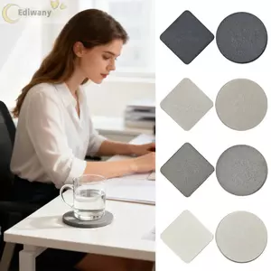 Đế lót ly Diatomite EDIWANY, Thảm chịu nhiệt dày chống ẩm, Sấy nhanh bền bỉ Chống trượt Chịu nhiệt Coaster Trang trí nội thất
