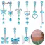 AqToCna Pha Lê Xanh Zircon Bụng Nút Nhẫn Tòn Ten Trái Tim Bướm Rốn Xuyên Thép Không Gỉ Bụng Thanh Cơ Thể Xuyên Trang Sức AqToCna