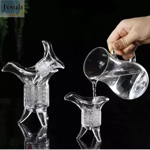 Cốc thủy tinh pha lê JVSUB, Cốc hoàng đế cổ điển Trung Quốc cổ điển, Đế ba chân Cốc rượu vang Trung Quốc Baijiu