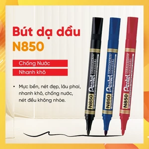 Bút dạ dầu Pentel N850 mực nhanh khô không nhoè khi thấm nước viết được trên nhiều chất liệu
