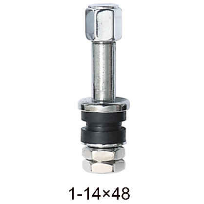 Van lốp xe không săm cho xe máy (thẳng - đầu chụp thép), dài 48mm, 43mm