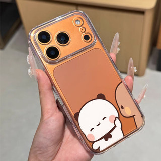 Ốp điện thoại cho iPhone 17 16 15 14 13 12 11 vỏ silicon trong suốt TPU mềm,Các cặp đôi vỏ chống sốc YIER BUBU