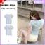Thiết kế thời trang Sense Hollow kitty thêu vai trước Áo thun ngắn tay nữ mùa hè Phong cách mới Slim-Fit Slim-Fit Slimmer Look Top