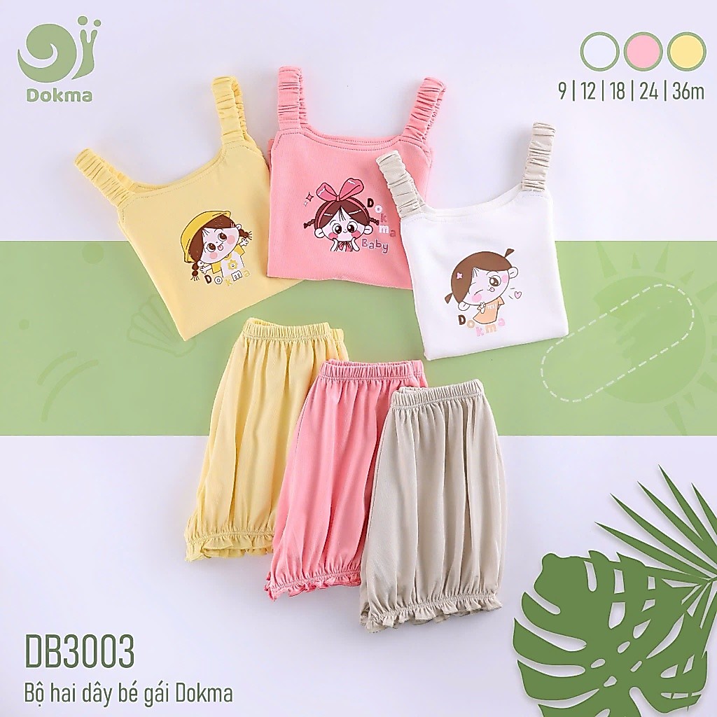 (8-14kg, 6-36M) Bộ Sát Nách, Ba Lỗ Mềm Mại, Thấm Hút Mồ Hôi Dokma JB019 DB2040 DB2731 DB2772 DB2121 DB2915 DB3003