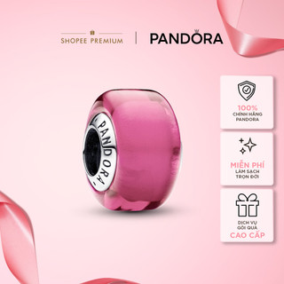 Charm Pandora Moments Bạc Murano Mini Hồng