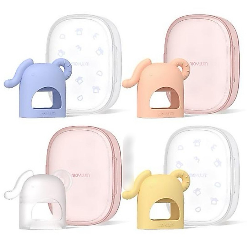 Gặm nướu Moyuum Silicon HÌNH CON VOI  có HỘP ĐỰNG Tibongstore