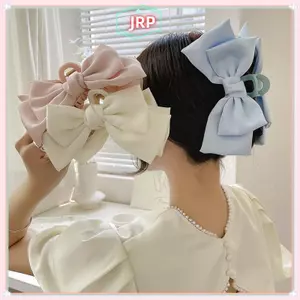 JRP Thời Trang Nơ Lớn Vuốt Tóc Kẹp Cho Nữ Kẹp Tóc Bé Gái Tóc Lớn Cua Kẹp Tóc Trắng Kẹp Tóc Phụ Kiện Tóc JRP