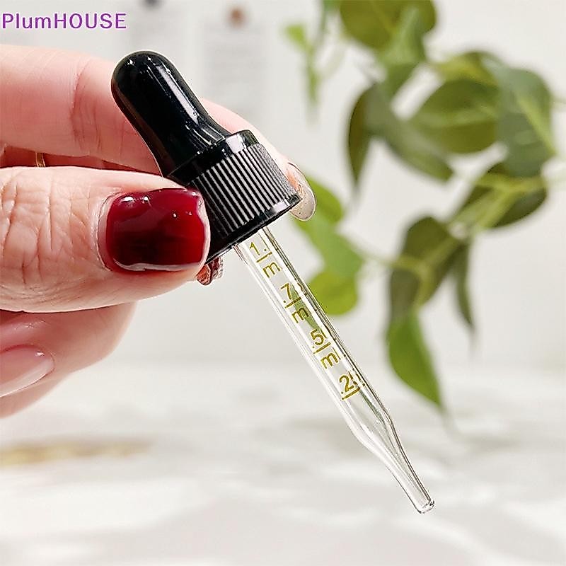 PlumHOUSE Chai Nhỏ Giọt Có Cân Thuốc Thử Giọt Mắt Thủy Tinh Trong Suốt Hương Liệu Chất Lỏng Pipet Chai Có Thể Đổ Lại Chai Du Lịch VN