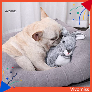 Đồ chơi chó con Kết cấu mềm Thỏ dễ thương Mô phỏng nhịp tim Chống cắn Tương tác cảm xúc Thoải mái có thể giặt được Đồ chơi sang trọng tương tác cho thú cưng có thể giặt được