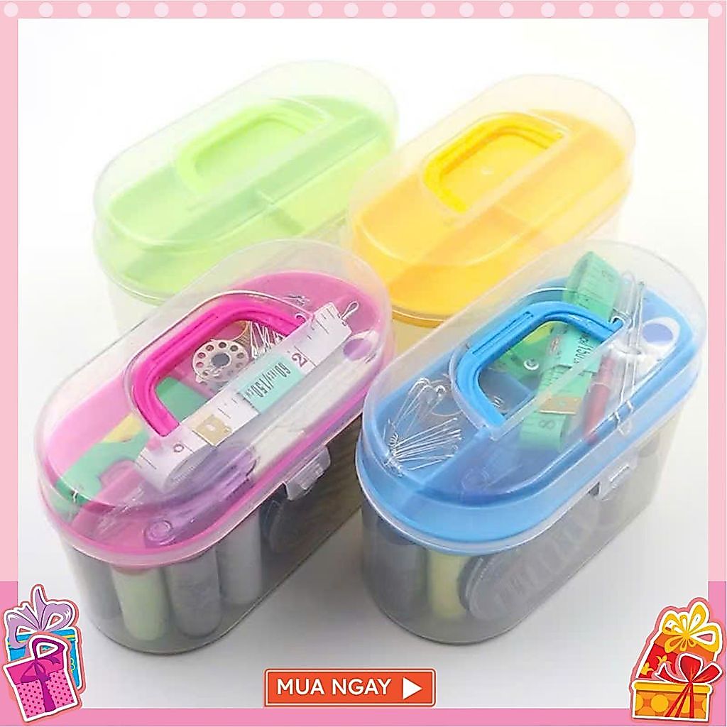 Bộ Kim Chỉ May Vá Đa Năng - Hộp Đựng Kim Chỉ Giá Rẻ Dễ Dàng Sử Dụng - HỘP KIM CHỈ DÙNG MAY VÁ TẠI NHÀ VÀ DU LỊCH