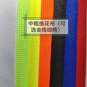 Mỹ Kẻ Sọc Vải Thêu Chữ Thập Vàng Chỉ Kẻ Sọc Mỹ Dân Tộc Miao Miao Thêu Tay Vải 6.27