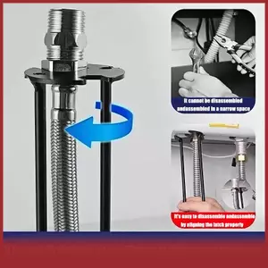 Cod 2pcs đa chức năng thép carbon bồn rửa sửa chữa cờ lê bồn rửa vòi cài đặt cho phòng tắm nhà bếp