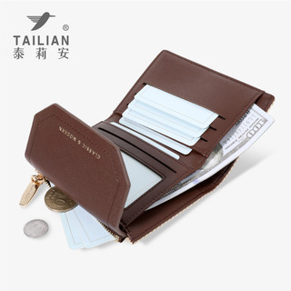Đơn giản hàng ngày dành cho nữ phong cách ngắn Hộp đựng thẻ đa chức năng Dây kéo tiền xu