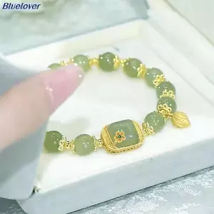 Bluelover Thời Trang Sáng Tạo Hoa Sen Mặt Dây Chuyền Luy Đính Hạt Vòng Tay Vintage Ánh Sáng Sang Trọng Handmade Trang Sức Lắc Tay Cho Nữ Bé Gái Quà Tặng Sinh Nhật Mới