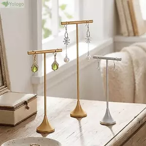 Đế trưng bày bông tai YOLOGO, Kệ lưu trữ bông tai có thể tháo rời bằng hợp kim nhôm, Lưu trữ vòng hình chữ T đa năng tiết kiệm không gian