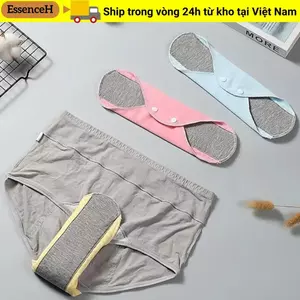 Tã dành cho người lớn ESSENCEH, Vải kinh nguyệt mềm chống trượt có thể tái sử dụng, Quần lót Cotton có thể giặt được Người cao tuổi Ngăn ngừa rò rỉ nước tiểu Kinh nguyệt thấm hút hàng tháng