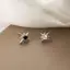JRP 1 Cặp Hợp Thời Trang Bla Zircon Ngôi Sao Bông Tai Dành Cho Nam Nữ Cặp Đôi Trắng Cá Tính Hip-hop Bông Tai Dự Tiệc Phụ Kiện Trang Sức JRP