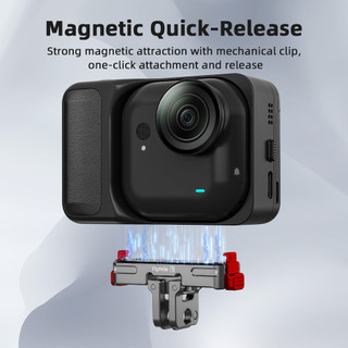 Dành Cho Insta360 Go Ultra Máy Ảnh Thể Thao Từ Tính Phát Hành Nhanh Đế Kim Loại Giá Đỡ Mở Rộng Phụ Kiện