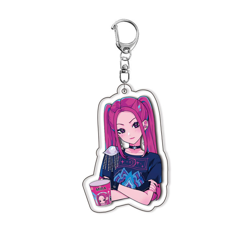 HT2 K-Pop Demon Hunters Acrylic Móc Khóa MIRA RUMI Mặt Dây Chuyền Túi Phụ Kiện Anime Ngoại Vi TH2