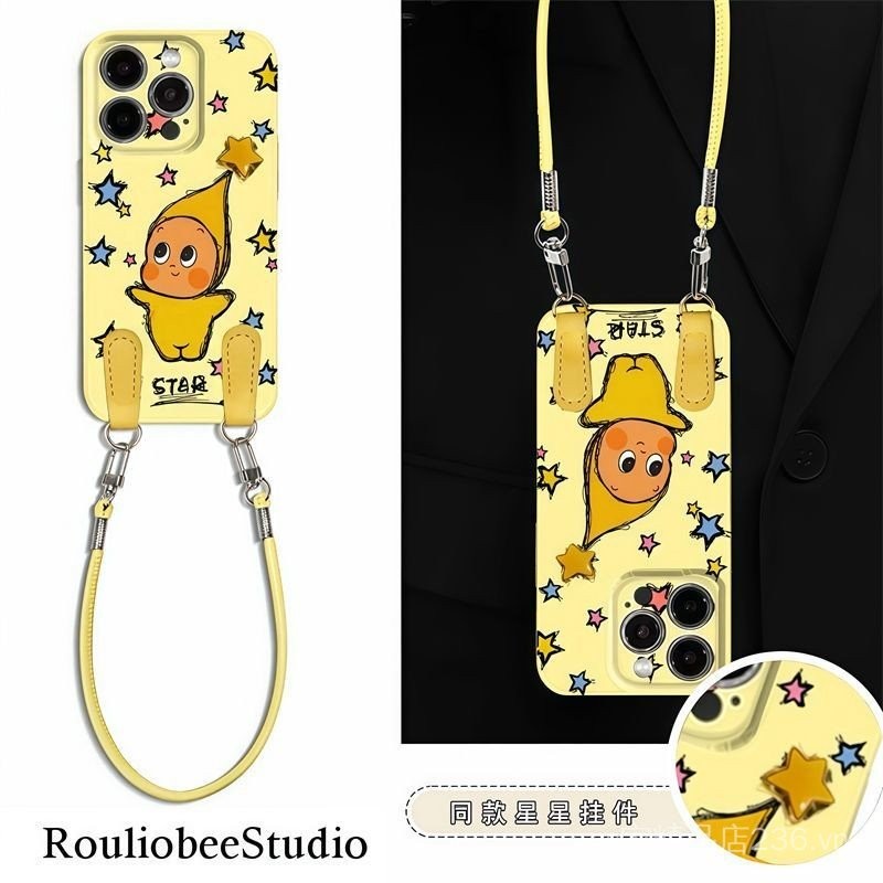 Dây buộc ngôi sao xoay Thích hợp cho vỏ điện thoại iPhone17 / 16 15 / 14 / 13 / 12 / 11