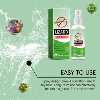 Thằn lằn Thuốc đuổi tắc kè 50ml Thuốc đuổi thằn lằn tự nhiên Chất tẩy rửa bò sát mạnh mẽ cho thú cưng Repel Repeller cho enmdavn