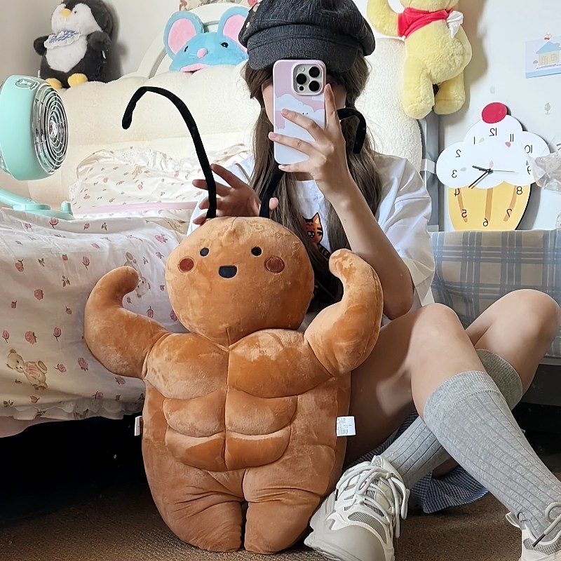 Gấu Bông Dễ Thương Cơ Bắp Gián Lớn, Búp bê cơ bụng ngộ nghĩnh, 35/55cm, Đồ Chơi Sáng Tạo