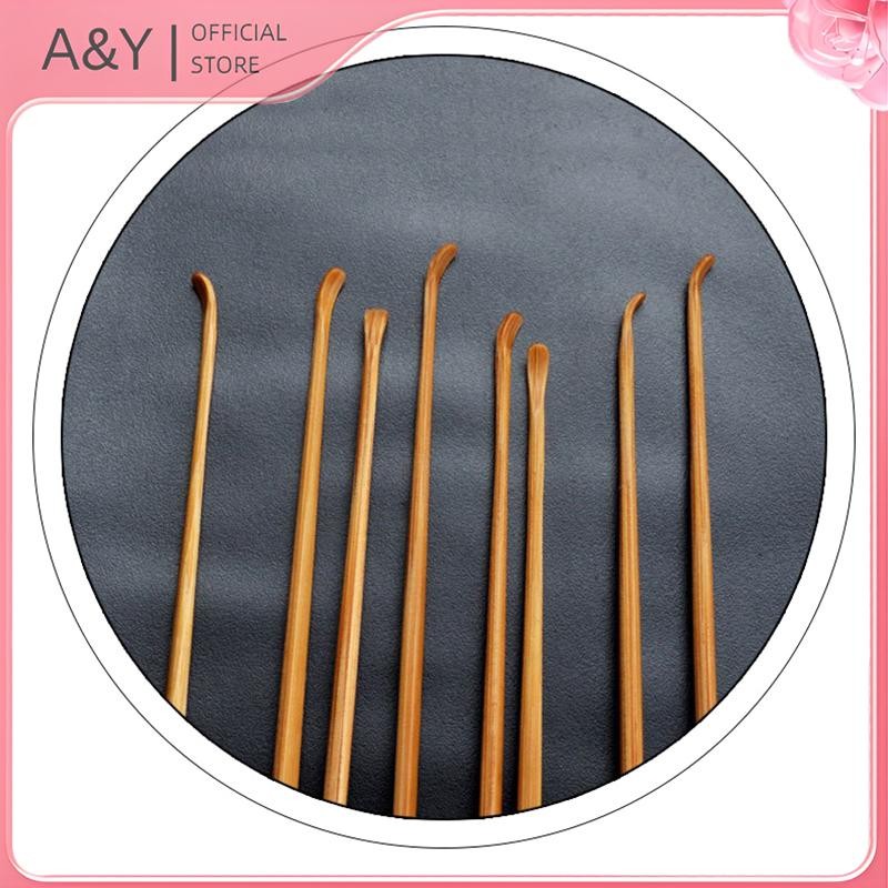 Dụng cụ lấy tai bằng tre A & Y Dụng cụ đánh bóng tay cầm tre tròn Dụng cụ làm sạch tai.