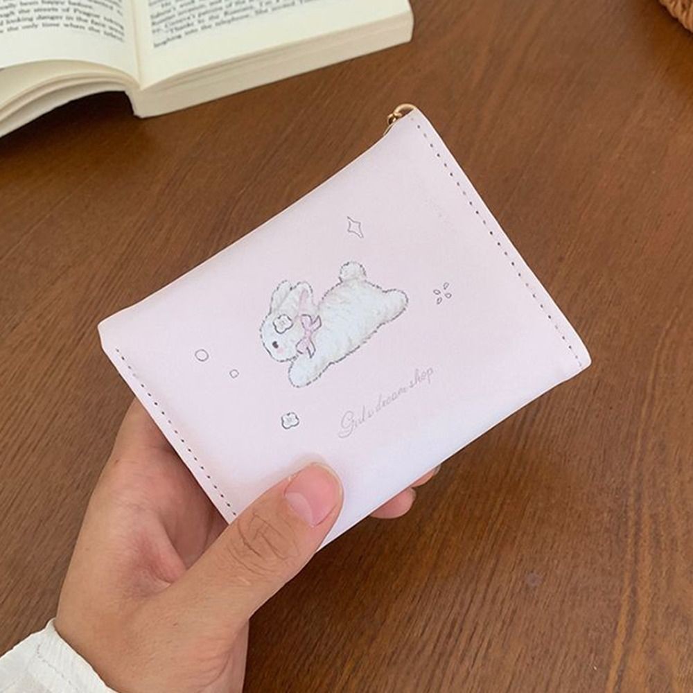 Ví đựng tiền xu GUSTAVA, Hộp đựng thẻ da PU chống thấm nước, Túi đựng tiền in hình thỏ