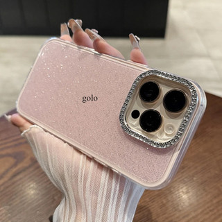 Logo Ống Điện Thoại Cho iPhone 17 16 15 14 13 12 11 Pro Max Plus Trong Suốt Siêu Bling Nhấp Nháy Silicon Trong Suốt Chống Sốc