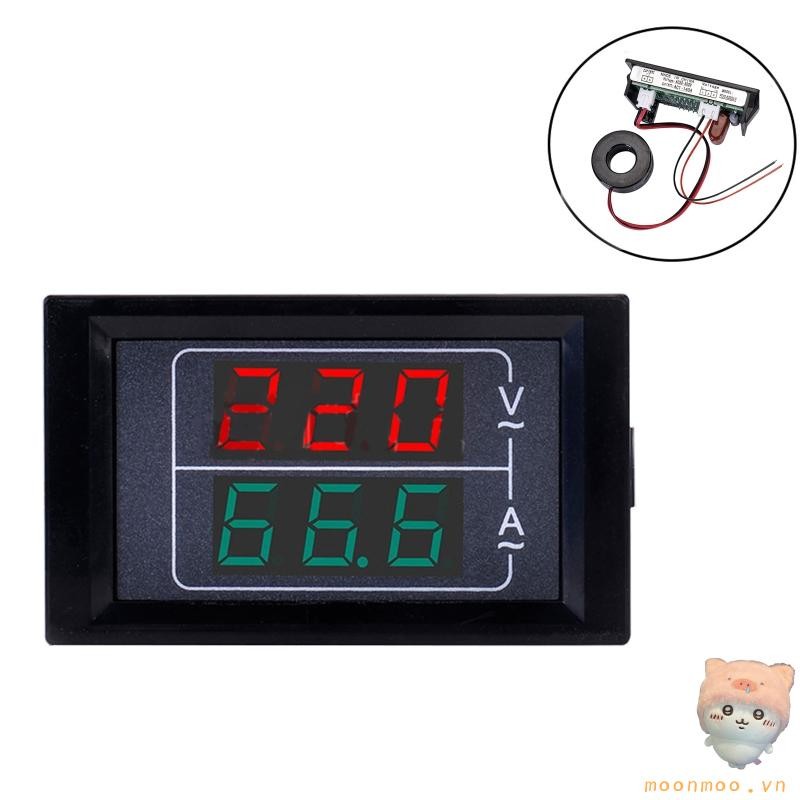 Vôn kế kỹ thuật số nóng mặt trăng Ampe kế AC50-500Amp Điện áp dòng điện Volt