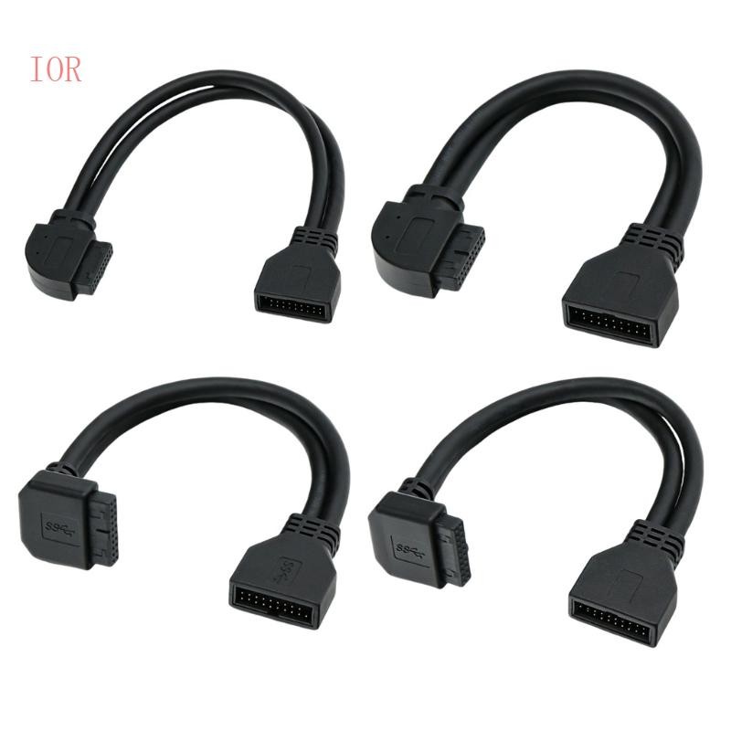IOR 90 Độ USB3 0 Mặt Trước Cáp Chuyển Đổi 25cm 19Pin 20Pin Tương Thích Dễ Dàng Lắp Đặt Cho Vỏ PC Nâng Cấp