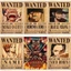 Bộ 10 Poster Ảnh Truy Nã One Piece, Kích Thước A4, A5 Da Bò Cổ Điển, Tranh Dán Tường Decor
