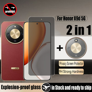 Kính cường lực bảo vệ màn hình riêng tư 2 trong 1 Honor X9d cho Honor X7d X7c X8c X6c X6b X8b X7b X5b Plus 4G Phim chống gián điệp + Phim ống kính máy ảnh