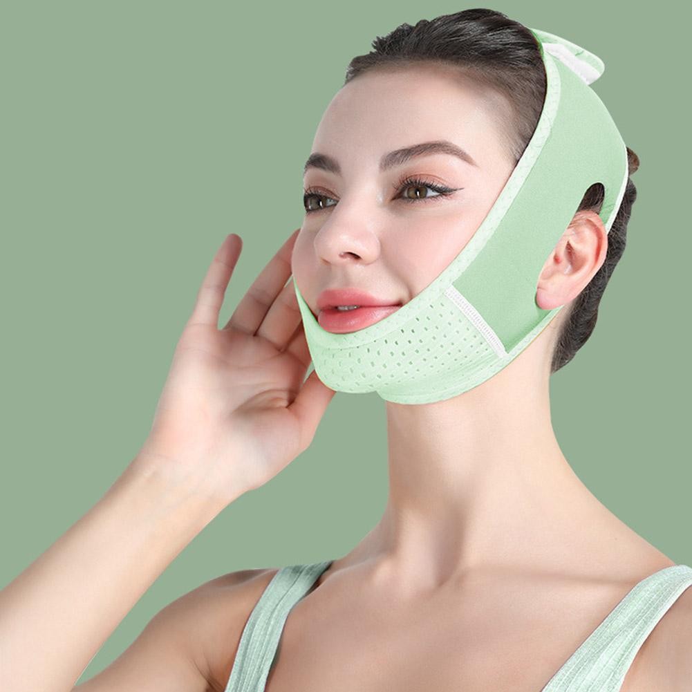 Beauty Facial Khắc Mặt nạ ngủ Hình chữ V Nâng cơ mặt Massage Mặt nạ nhăn Giảm mặt nạ cằm Giảm C0s9
