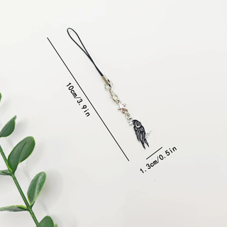 1 Mặt dây chuyền điện thoại di động Mặt dây chuyền hình con quạ đen