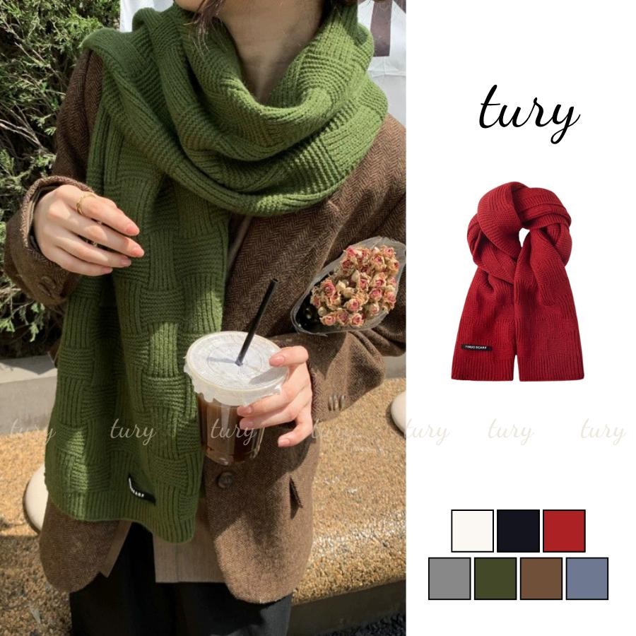 Khăn Quàng Cổ Len Unisex Nam Nữ - Tury - Khăn Choàng Cổ Len Cao Cấp Giữ Ấm Mùa Đông Họa Tiết Trơn - LN031