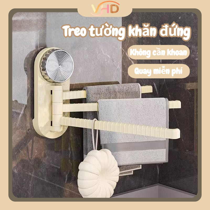 Kệ khăn treo tường, không cần khoan, xoay 180 ° có thể điều chỉnh, nhà bếp phòng tắm và nhiều cảnh khác