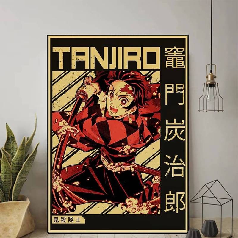 Anime Nhật Bản Diệt Quỷ Nghệ Thuật Treo Tường Độ Nét Cao poster Nội Thất Màn Hình In Phòng Khách badroom Trang Trí Nhà Giấy Dán Tường