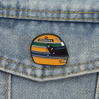 Mũ Bảo Hiểm Karting Ayrton Senna Kim Loại Sáng Tạo - Quà Tặng Cá Tính Cho Bạn Bè