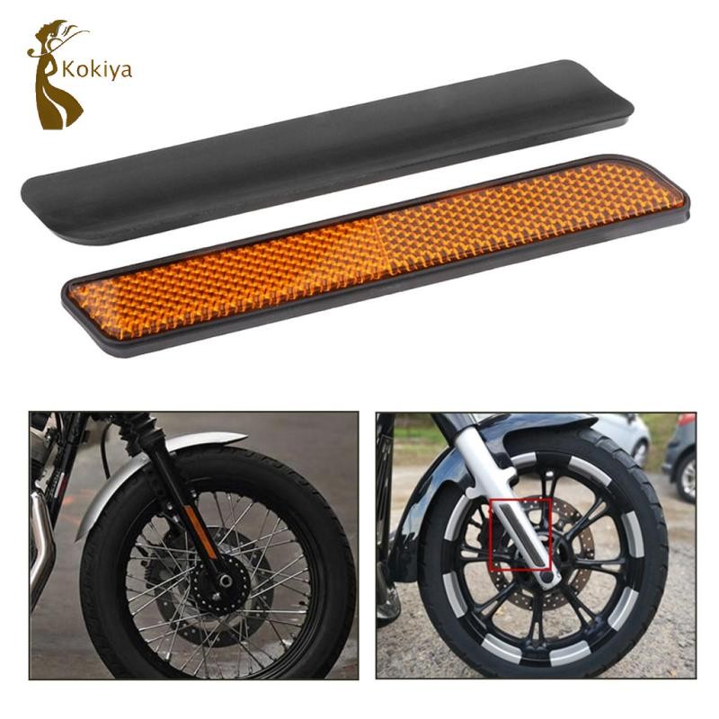 2 Bộ phản quang chân phuộc trước cho Harley Sportster 883 1200 XL Vàng