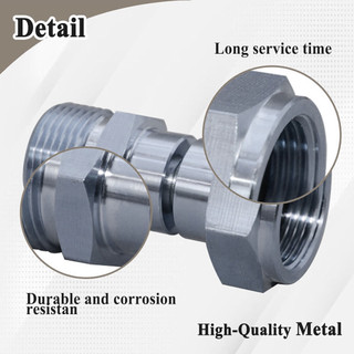 Bộ Khớp Nối Chống Xoắn Dây Rửa Xe Inox Nguyên Khối Ren 14/17/22mm Chất Lượng Cao