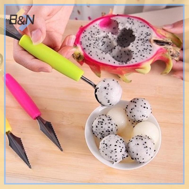 B & N Dưa Dưa Hấu Trái Cây Baller Khắc Kem Dưa Muỗng Khắc Thủ Công.