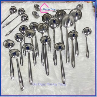 Combo Vá múc canh, vá lẩu inox size 7 cán cách nhiệt nhỏ gọn phục vụ cho gia đình quán ăn - Phương Trang